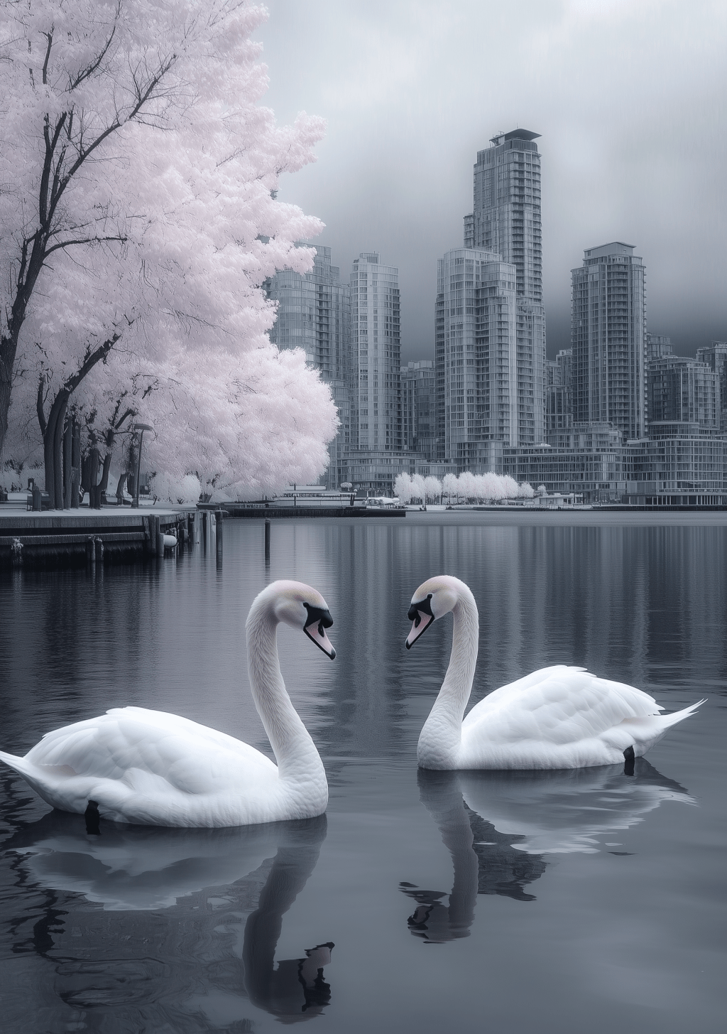 Infrared Swans – Stanley Park – 4 images