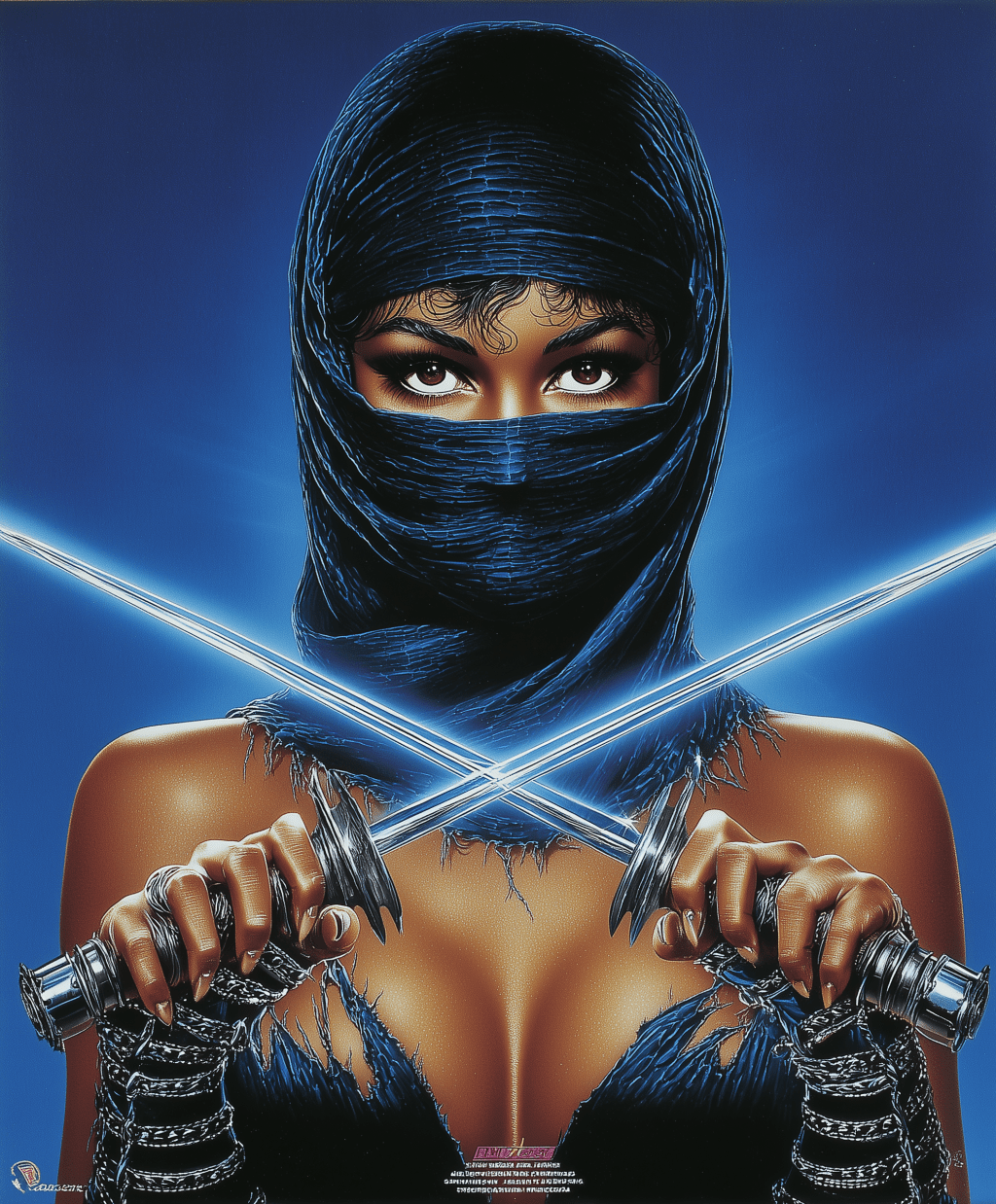 Ninja / 1980s airbrush-style / 4&nbsp;images