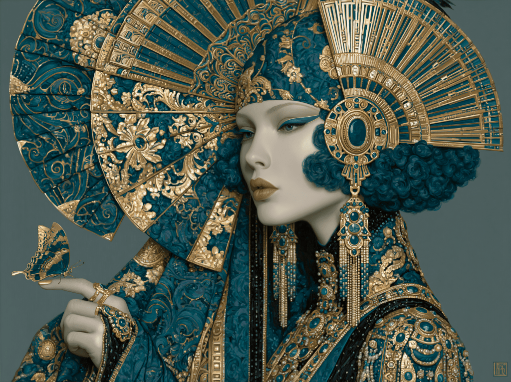 Art-Deco Butterfly / 3 Images / 1&nbsp;Prompt